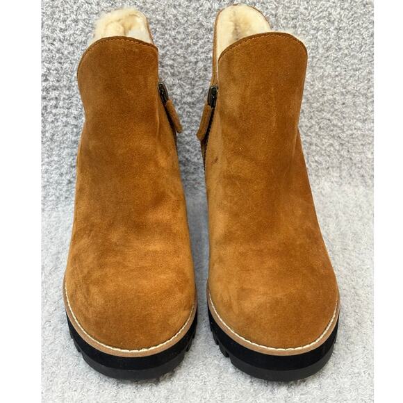 Eileen Fisher Women's BrownSuede Wool Lined Booties Shooties Size 6.5 #64769 - Picture 2 of 9